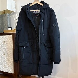 Alpine North Men's Black Parka Coat